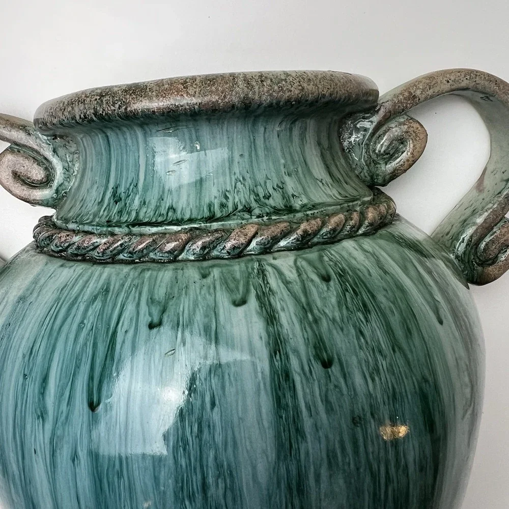 Faux Drip Glaze Wall Vase 12